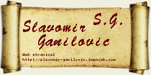 Slavomir Ganilović vizit kartica